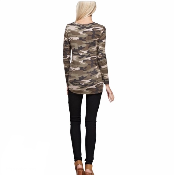 Camouflage Long Sleeve Top - Picture 2 of 4